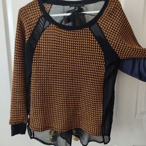 sheer textured sweater